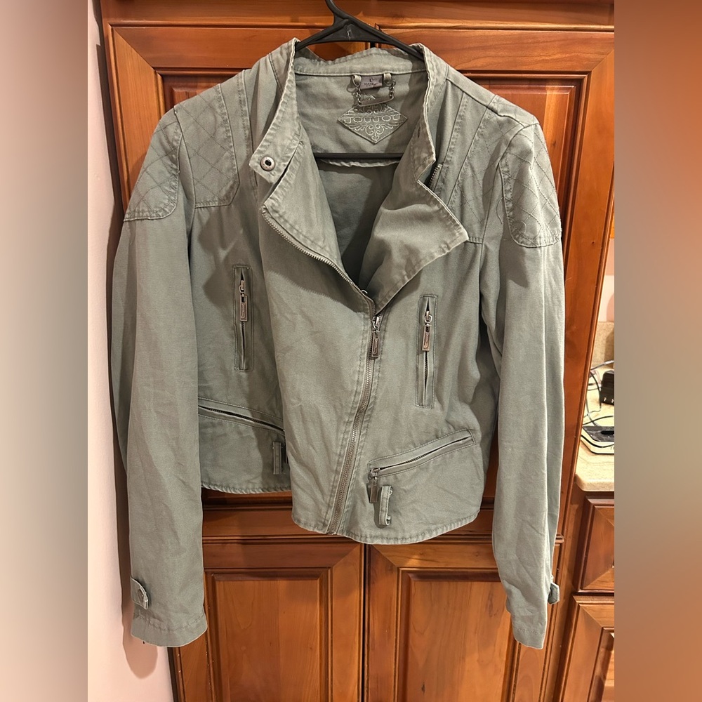 Green utility jacket
